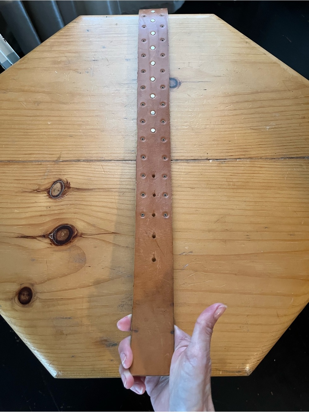 Gorgeous Vintage Claudio Orciani Embellished Leather Belt Gems Tan Western Italy - Picture 9 of 13